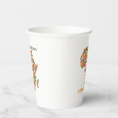 Moderne aangepaste naam Pan Africa Flag Map Papieren Bekers (Rechts)