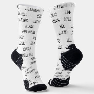 Moderne aangepaste naam Pattern Black and White So Sokken