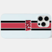 Moderne aangepaste naam rood zwart rechte lijn Hoe Case-Mate iPhone Case (Achterkant (horizontaal))