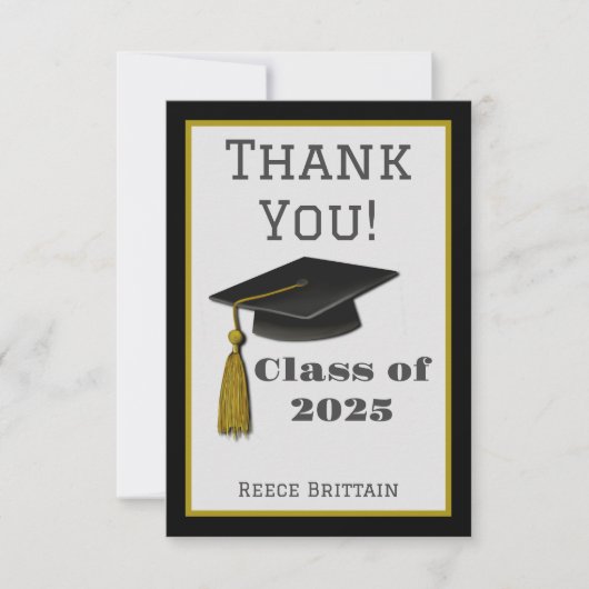 Moderne aangepaste naam trendy afstudeerdop Kaart (Voorkant)