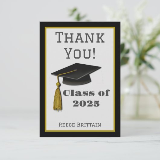 Moderne aangepaste naam trendy afstudeerdop Kaart (Staand voorkant)