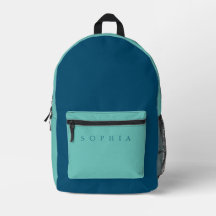 Moderne aangepaste naam turquoise en blauw
