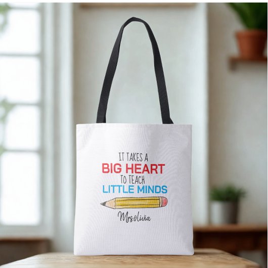 Moderne aangepaste naam van docenten met citaat Kl Tote Bag