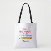 Moderne aangepaste naam van docenten met citaat Kl Tote Bag (Voorkant)