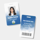 Moderne aangepaste naam van werknemer foto logo bl badge (Voor- en achterkant)