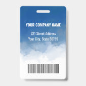 Moderne aangepaste naam van werknemer foto logo bl badge (Achterkant)