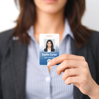 Moderne aangepaste naam van werknemer foto logo bl badge