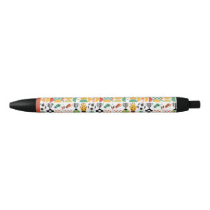 Moderne Aangepaste Naam Voetbal Patroon Zwarte Inkt Pen