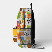 Moderne aangepaste naam voetbalpatroon bedrukte rugzak (Rechts)
