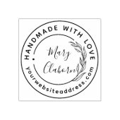 Moderne aangepaste naam website handgemaakt met li rubberstempel (Afrduk)