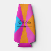 Moderne aangepaste naam Zomertijd Leuke tijd Leuk Flesjeskoeler (Voorkant)