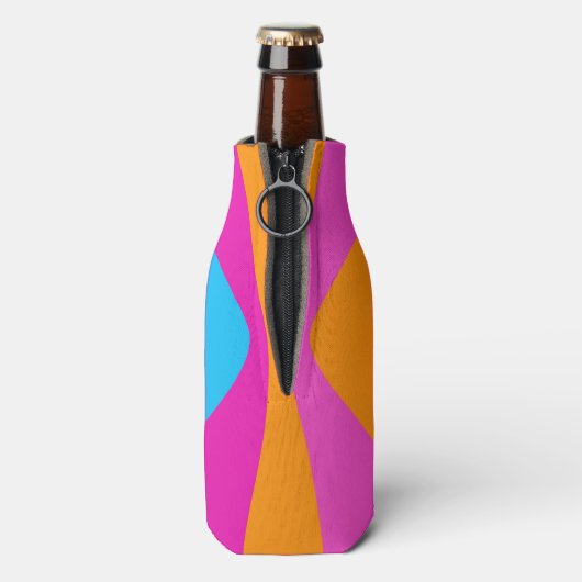 Moderne aangepaste naam Zomertijd Leuke tijd Leuk Flesjeskoeler (Fles Achterkant)