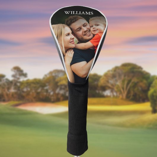 Moderne aangepaste naamfoto golfheadcover