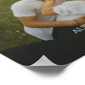 Moderne aangepaste namen bruidspaar foto poster (Hoek)