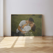 Moderne aangepaste namen Huwelijk Koppel Foto Poster