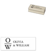 Moderne aangepaste namen Monogram Rubberstempel (Gestempeld)