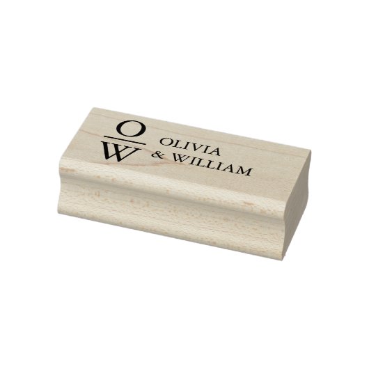Moderne aangepaste namen Monogram Rubberstempel (Stempel)