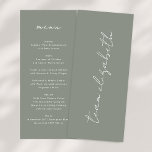 Moderne aangepaste namen Sage Groen Wit Bruiloft S Menu<br><div class="desc">Introductie van de Simple Modern Custom Names Wedding Suite, de perfecte keuze voor koppels die op zoek zijn naar een elegante en gepersonaliseerde touch aan hun bruiloft briefpapier. Deze prachtige suite is ontworpen om uw unieke stijl te weerspiegelen en de vreugdevolle gelegenheid van uw trouwdag te vieren. De bruiloft uitnodiging...</div>