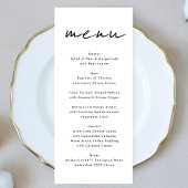 Moderne aangepaste namen zwart-wit Onyx wit Menu