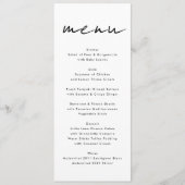 Moderne aangepaste namen zwart-wit Onyx wit Menu (Voorkant)