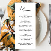 Moderne aangepaste namen zwarte gebeurtenis menu