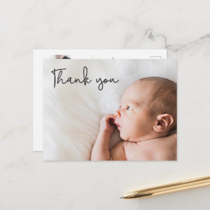 Moderne Aangepaste Newborn Foto's Baby shower beda Aankondigingskaart