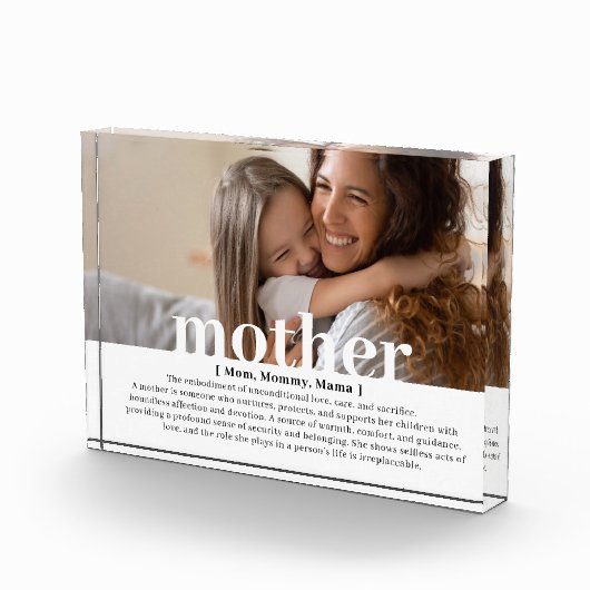 Moderne aangepaste offerte beste mam fotoblok (Rechts)