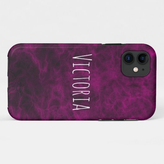 Moderne, aangepaste Paarse marmer Case-Mate iPhone Case (Achterkant (horizontaal))