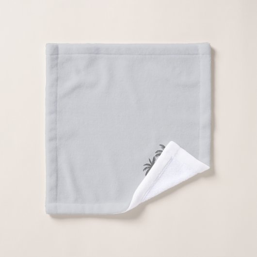 Moderne aangepaste palmbomen en script op grijs bad handdoek (Wasdoekje)