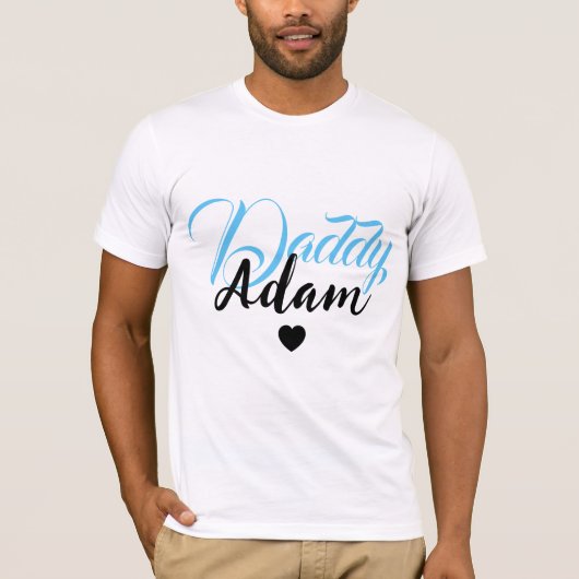 Moderne Aangepaste Papa Naam - Speciaal Gepersonal T-shirt (Voorkant)