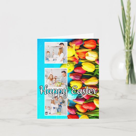 Moderne aangepaste Pasen familie foto sjabloon (Voorkant)