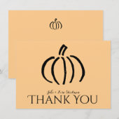 Moderne Aangepaste Pompoen Dankbetuigingen Notitiekaartje (Voorkant / Achterkant)