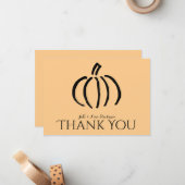 Moderne Aangepaste Pompoen Dankbetuigingen Notitiekaartje (Voorkant / Achterkant in situ)