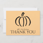 Moderne Aangepaste Pompoen Dankbetuigingen Notitiekaartje (Voorkant)