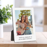 Moderne aangepaste prijsopgave foto fotoplaat<br><div class="desc">Creëer uw eigen aangepaste offerte en foto plaquette home decor. Het bevat uw gepersonaliseerde tekst in moderne typografie en een van uw favoriete afbeeldingen.</div>