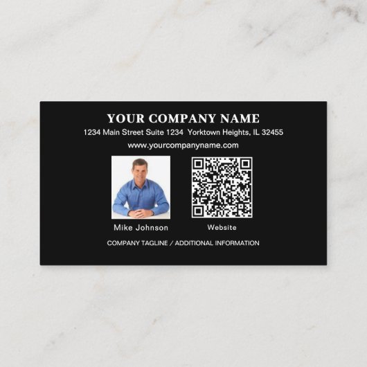 Moderne aangepaste professionele Logo QR-code Visitekaartje (Achterkant)