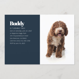 Moderne Aangepaste Puppy Hond Foto Verjaardag Uitn Kaart