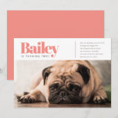 Moderne Aangepaste Puppy Hond Foto Verjaardag Uitn Kaart (Voorkant / Achterkant)