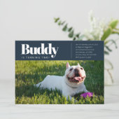 Moderne Aangepaste Puppy Hond Foto Verjaardag Uitn Kaart (Staand voorkant)