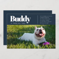 Moderne Aangepaste Puppy Hond Foto Verjaardag Uitn