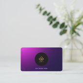 Moderne aangepaste QR-code Visitekaartje met Logo (Staand voorkant)