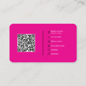 Moderne aangepaste QR-code Visitekaartje met Logo (Achterkant)