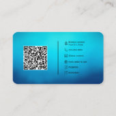 Moderne aangepaste QR-code Visitekaartje met Logo (Achterkant)