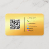 Moderne aangepaste QR-code Visitekaartje met Logo (Achterkant)