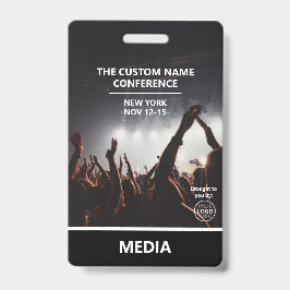 Moderne Aangepaste QR-code voor conferentiemedia-t Badge