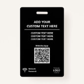 Moderne Aangepaste QR-code voor conferentiemedia-t Badge (Achterkant)