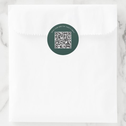 Moderne aangepaste QR-code zakelijke marketing Ronde Sticker (Tas)