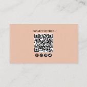 Moderne aangepaste QR-codefoto | Maak contact met Visitekaartje (Achterkant)