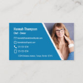 Moderne aangepaste QR-codefoto | Maak contact met Visitekaartje (Voorkant)