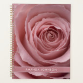 Moderne aangepaste roze roos Stijlvolle trendy pla Planner (Voorkant)